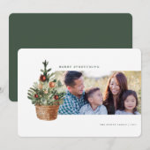 Vintage kerstboom Fotovakantie Kaart (Voorkant / Achterkant)