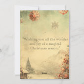 Vintage kerstboom gepersonaliseerd feestdagenkaart (Achterkant)