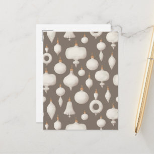 Vintage kerstboom glazen speelgoed met ornament briefkaart