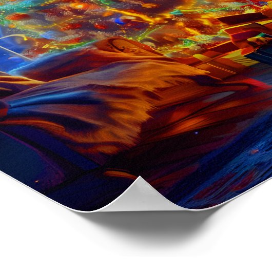 Vintage Kerstboom in Warming House Poster (Hoek)