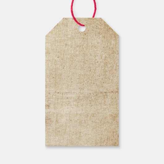 Vintage kerstboom - Label met cadeaus Cadeaulabel (Achterkant)