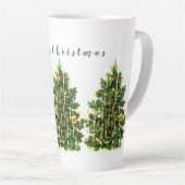 Vintage kerstboom latte mok (Rechterhoek)