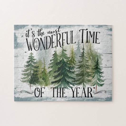 Vintage kerstboom legpuzzel (Horizontaal)