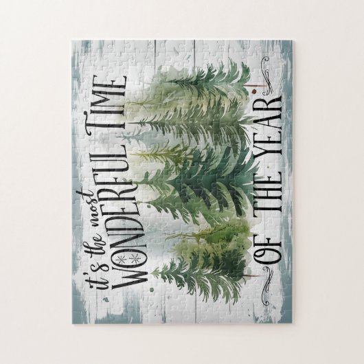 Vintage kerstboom legpuzzel (Verticaal)