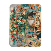 Vintage kerstboom Lithographic Magneet (Verticaal)