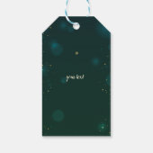 Vintage-kerstboom, Little Girl Snowflakes Cadeaulabel (Achterkant)