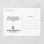 Vintage Kerstboom met Sneeuwvlokken Kerstmis Feestdagenkaart (Achterkant)