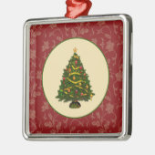 Vintage kerstboom metalen ornament (Links)