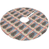 Vintage kerstboom op een boomrok kerstboom rok (Gekanteld)