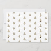 Vintage kerstboom op vrachtwagen Familiefoto Feestdagenkaart (Achterkant)