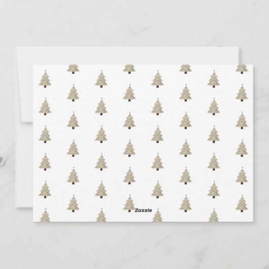 Vintage kerstboom op vrachtwagen Familiefoto Feestdagenkaart (Achterkant)