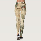 Vintage Kerstboom & Ornament (3) Leggings (Achterkant)