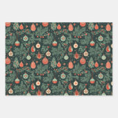 Vintage Kerstboom Ornament Gingerbread Gift Inpakpapier Vel (Voorkant 2)