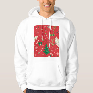 Vintage kerstboom: ornamentaal ontwerp. hoodie