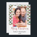 Vintage Kerstboom Ornamenten Fotokaart Feestdagenkaart<br><div class="desc">of klassieke kerstboom bol Ornamenten Foto Wenskaart. Deze rustieke kerstboom Ornamenten fotokaart is ideaal voor een familie kerst Kaart. U kunt jouw namen op en jaar op de voorkant van de kaart bijwerken en personaliseren.</div>