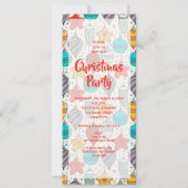 Vintage Kerstboom Ornamenten Party Kaart (Voorkant)