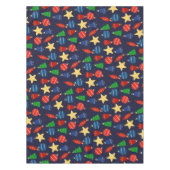 Vintage kerstboom ornamenten tafelkleed (Voorkant)