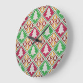 Vintage kerstboom patroon. grote klok (Hoek)