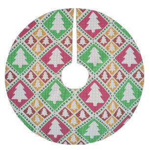 Vintage kerstboom patroon. rok