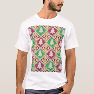 Vintage kerstboom patroon. t-shirt