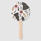 Vintage kerstboom Poinsettia Handwaaier (Voorkant)