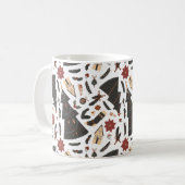 Vintage kerstboom Poinsettia Koffiemok (Voorkant links)