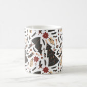 Vintage kerstboom Poinsettia Koffiemok (Center)