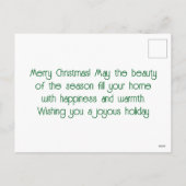 Vintage kerstboom postzegel feestdagenkaart (Achterkant)