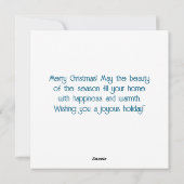 Vintage kerstboom postzegel feestdagenkaart (Achterkant)