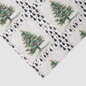 Vintage kerstboom postzegel tissuepapier (Detail)