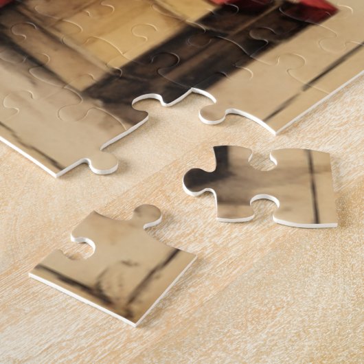 Vintage kerstboom Puzzle Legpuzzel (Zijkant)