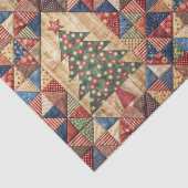 Vintage Kerstboom Quilt Patroon Decoupage Tissuepapier (Detail)