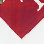 Vintage kerstboom quilt patroon fleece deken (Hoek)