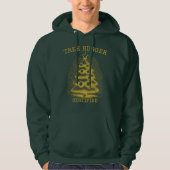 Vintage kerstboom - Retro Halftone Gold Hoodie (Voorkant)