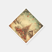 Vintage kerstboom servet (Hoek)