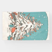 Vintage kerstboom spandoek (Horizontaal)