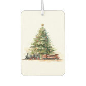 Vintage kerstboom & Speelgoed trein luchtverfrisse Luchtverfrisser (Voorkant)