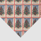 Vintage kerstboom tissuepapier (Detail)