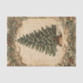 Vintage kerstboom tissuepapier (Voorkant)