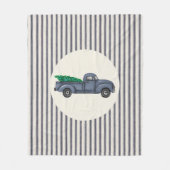 Vintage kerstboom Truck Medium Fleece Blanket Deken (Voorkant)