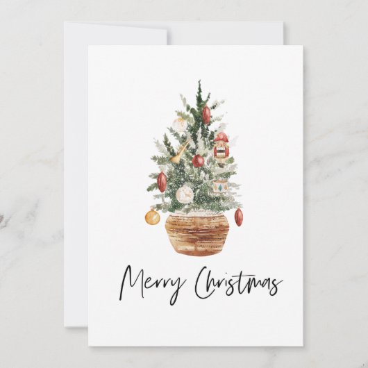 Vintage kerstboom | Vrolijk kerstfeest (Voorkant)