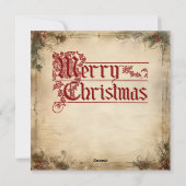 Vintage kerstboom Wenskaart Feestdagenkaart (Achterkant)