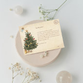 Vintage kerstboom Wenskaart Feestdagenkaart