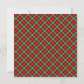 Vintage kerstboom, zwammen, Schotse tartan Kaart (Achterkant)