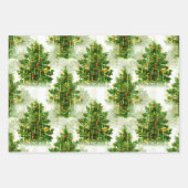 Vintage-kerstboomdecoratroon Inpakpapier Vel (Voorkant)