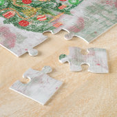 Vintage kerstboomfamilie - Kerstmis Legpuzzel (Zijkant)