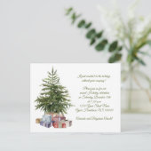 Vintage kerstboomfeest Cadeaus feestdag Briefkaart (Staand voorkant)