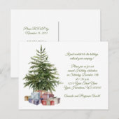 Vintage kerstboomfeest Cadeaus feestdag Briefkaart (Voorkant / Achterkant)