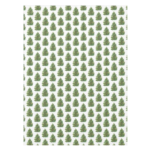 Vintage kerstboomfeestdag tafelkleed (Voorkant)