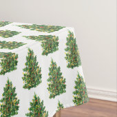 Vintage kerstboomfeestdag tafelkleed (Voorbeeld)
